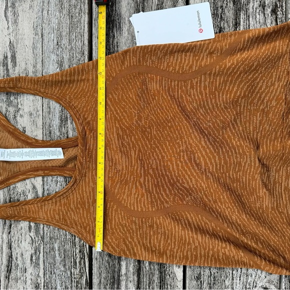 Lululemon Swiftly Tech Racerback Tank Top Race Copper Brown Beige size 12 NWT - Picture 4 of 7
